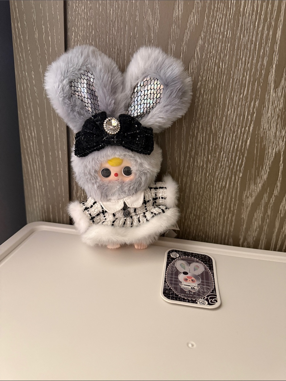 *NEW SERIES* Baby Three Absolute Black and White - Iridescent Plush